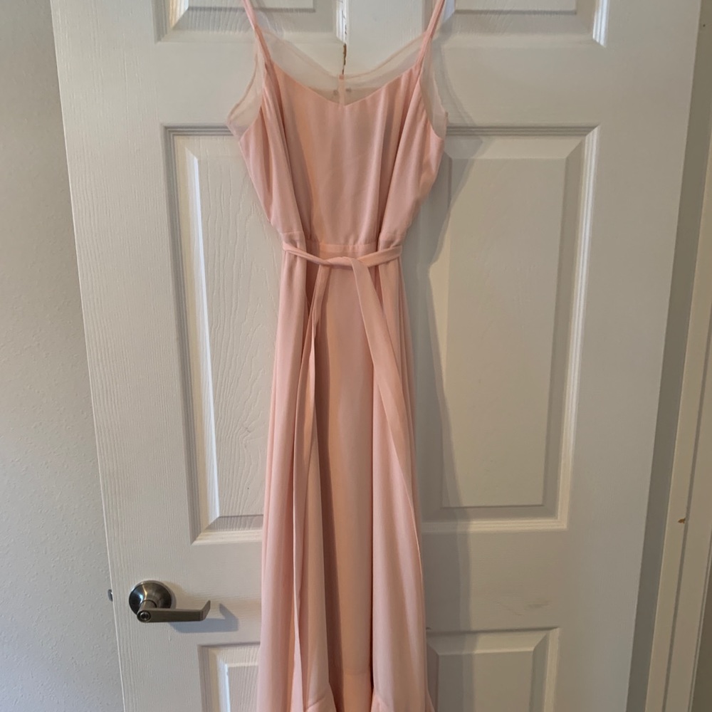 Lulus baby pink long (gown like) dress